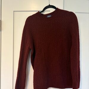 Drumohr Maroon Cable Crewneck Sweater